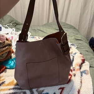 Everyday Shoulder Tote in Taupe Brown